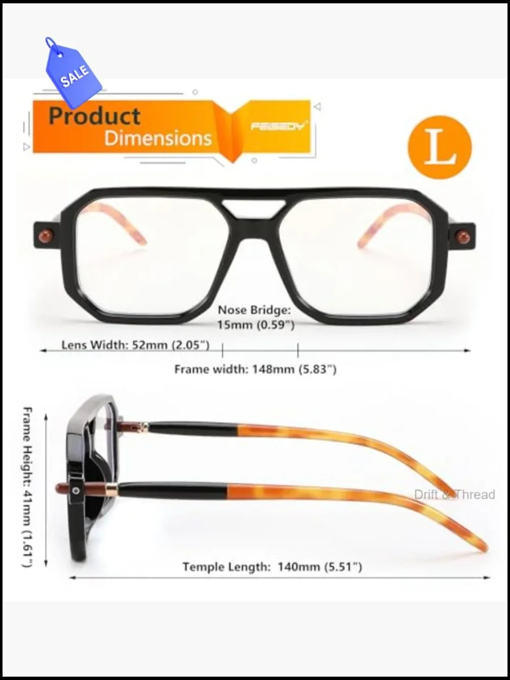 Vintage Square Blue Light Blocking Reading Glasses for Women Men Double Bridge